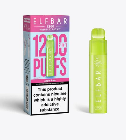 2 in 1 Elfbar 1200 Puffs Prefilled Pod Kit - Box of 5