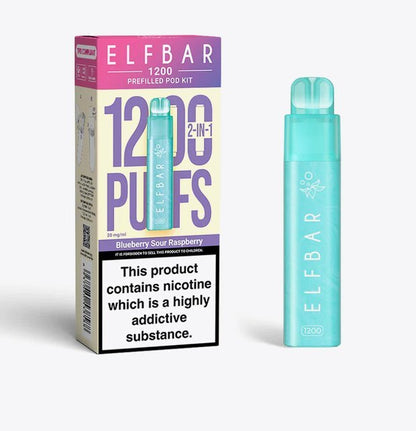 2 in 1 Elfbar 1200 Puffs Prefilled Pod Kit - Box of 5