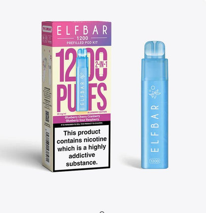 2 in 1 Elfbar 1200 Puffs Prefilled Pod Kit - Box of 5