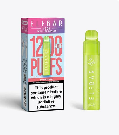 2 in 1 Elfbar 1200 Puffs Prefilled Pod Kit - Box of 5