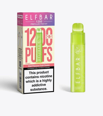 2 in 1 Elfbar 1200 Puffs Prefilled Pod Kit - Box of 5