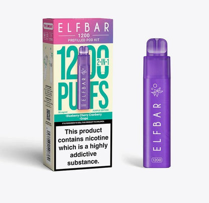 2 in 1 Elfbar 1200 Puffs Prefilled Pod Kit - Box of 5