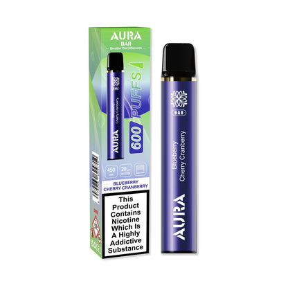 Aura Bar by Crystal Prime 600 Puffs Disposable Vape Pod - Box of 10