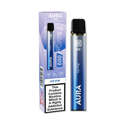 Aura Bar by Crystal Prime 600 Puffs Disposable Vape Pod - Box of 10