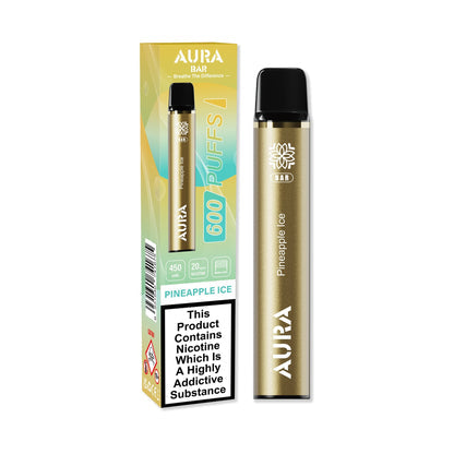 Aura Bar by Crystal Prime 600 Puffs Disposable Vape Pod - Box of 10