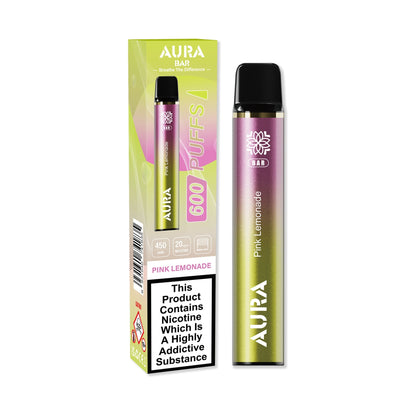 Aura Bar by Crystal Prime 600 Puffs Disposable Vape Pod - Box of 10