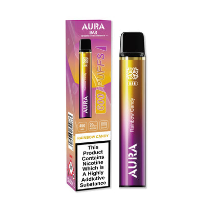 Aura Bar by Crystal Prime 600 Puffs Disposable Vape Pod - Box of 10