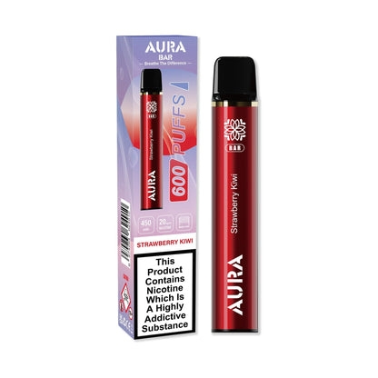 Aura Bar by Crystal Prime 600 Puffs Disposable Vape Pod - Box of 10