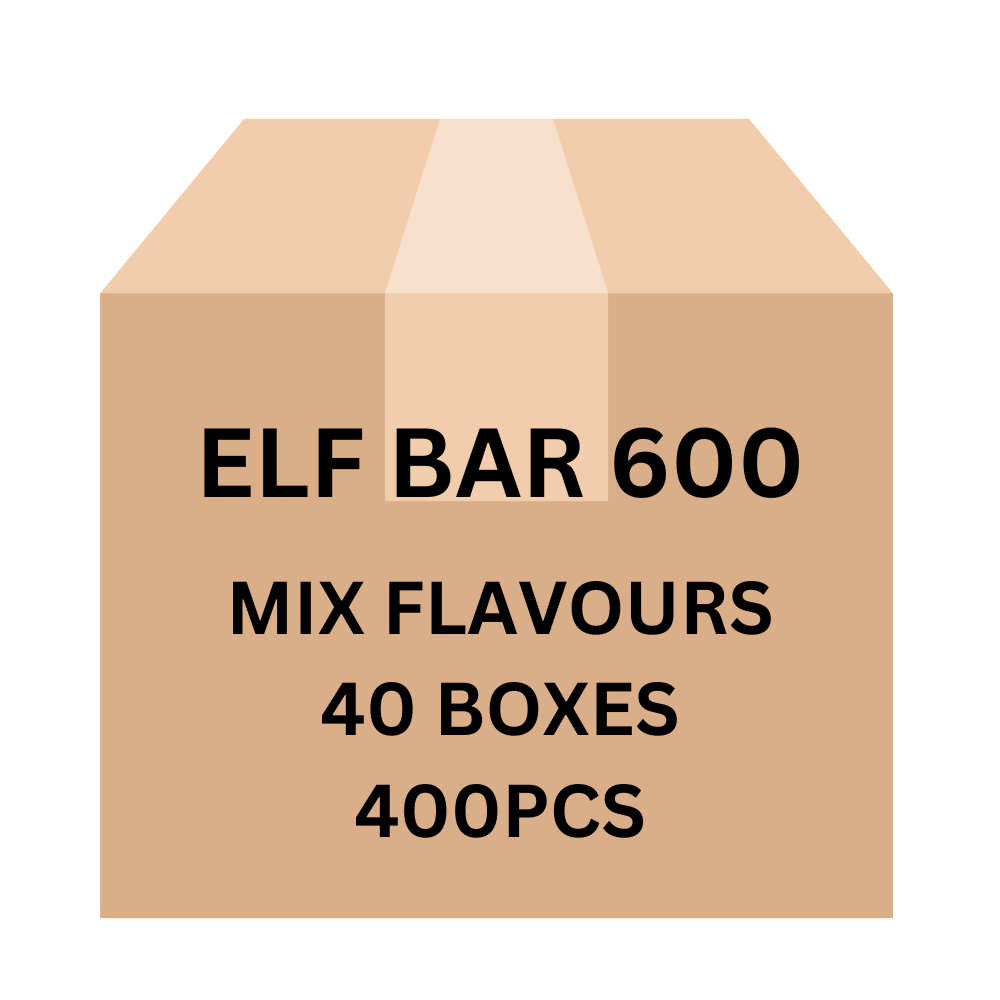 Elf Bar 600 Puffs Mix Flavours Full Carton (40 boxes) 400Pcs