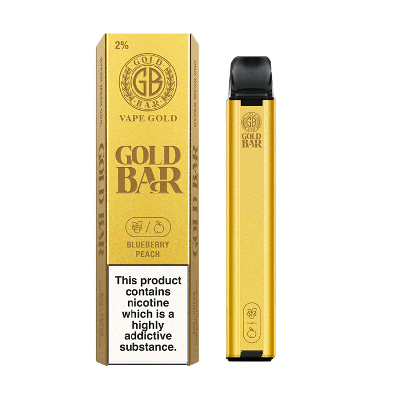 Gold Bar 600 Disposable Vape Pod Puff Pen Device - Box of 10