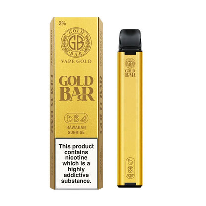 Gold Bar 600 Disposable Vape Pod Puff Pen Device - Box of 10