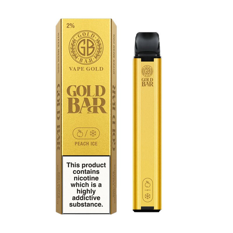 Gold Bar 600 Disposable Vape Pod Puff Pen Device - Box of 10