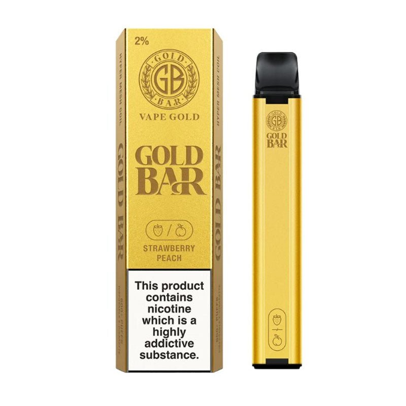 Gold Bar 600 Disposable Vape Pod Puff Pen Device - Box of 10