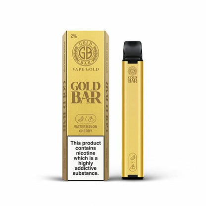 Gold Bar 600 Disposable Vape Pod Puff Pen Device - Box of 10