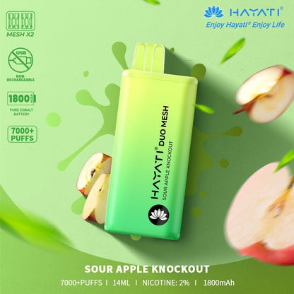 Hayati Duo Mesh 7000 Disposable Vape Puff Bar Pod - Box of 10