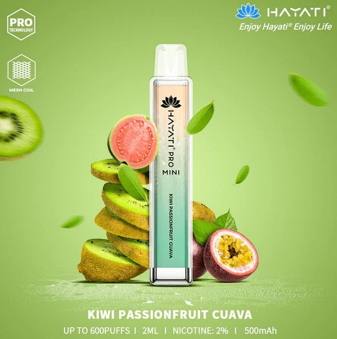 Hayati Pro Mini 600 Disposable Vape Puff Bar Pod - Box of 10